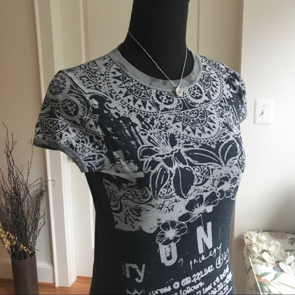 Skinny Minnie Lazer T in Charcoal Gray Medium